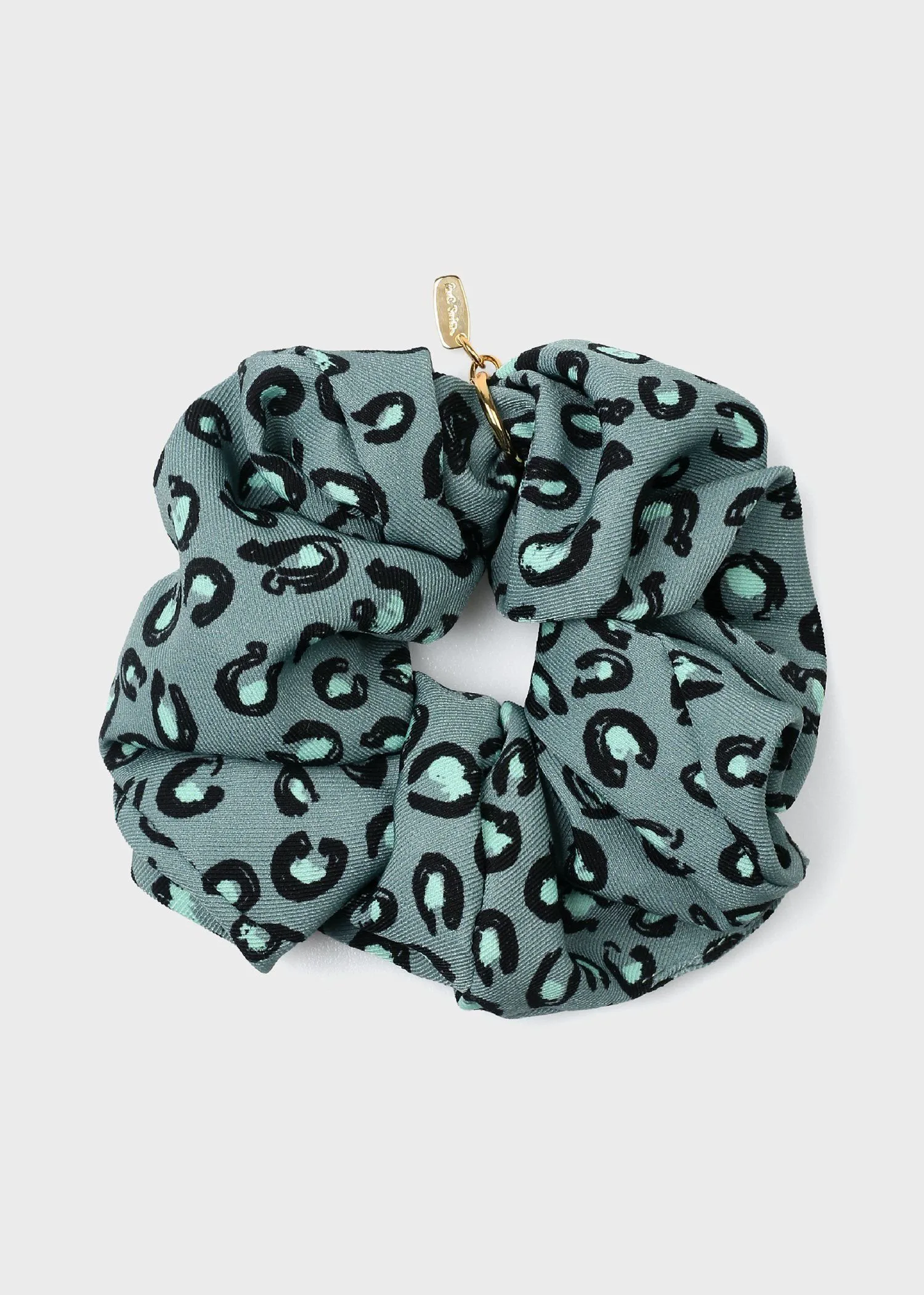 Женская резинка для волос "Подкова с леопардовым принтом" Paul Smith, Grayish Blue 7
