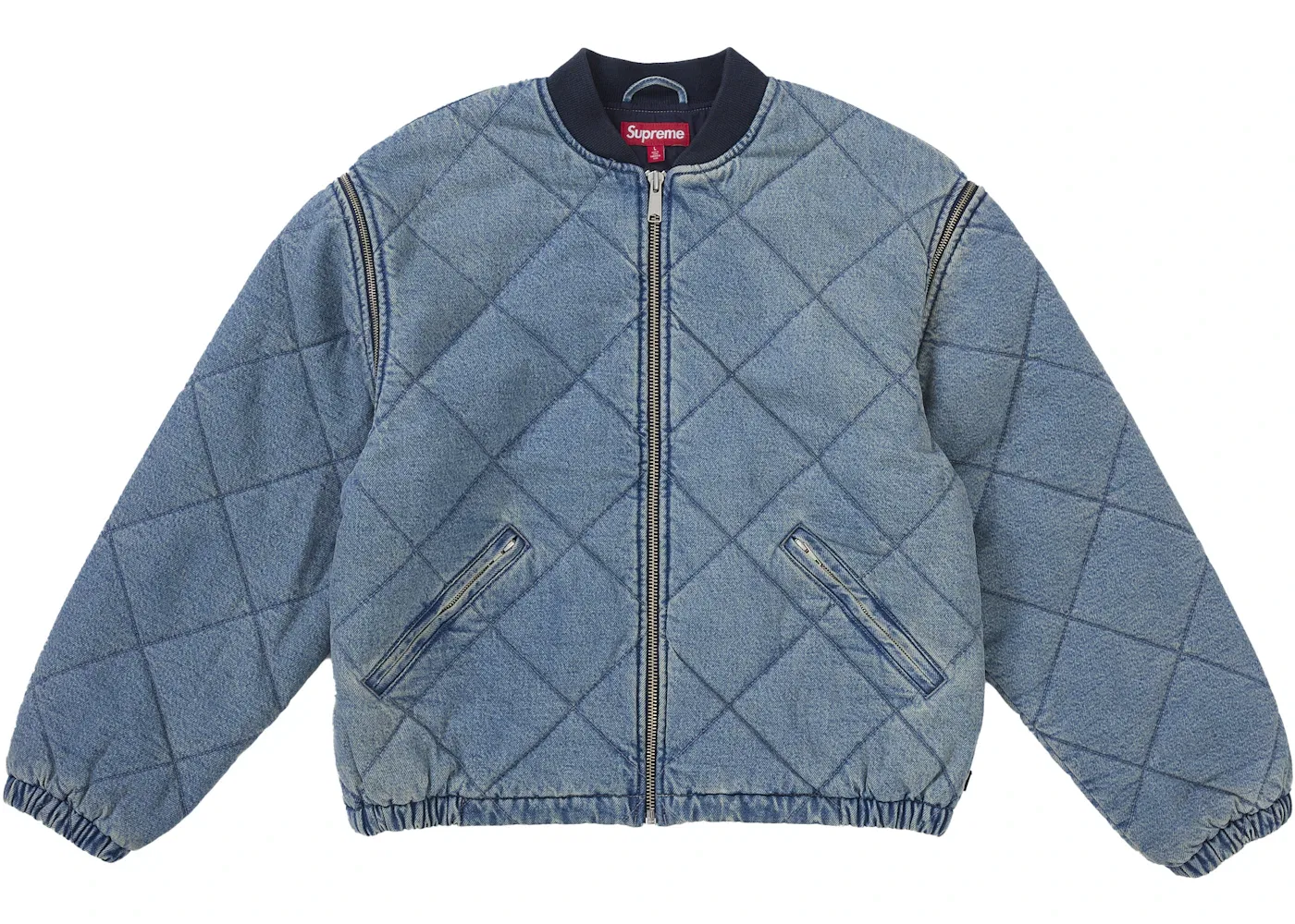 Мужская куртка-бомбер с отстегивающимся рукавом Supreme Jacket, Denim