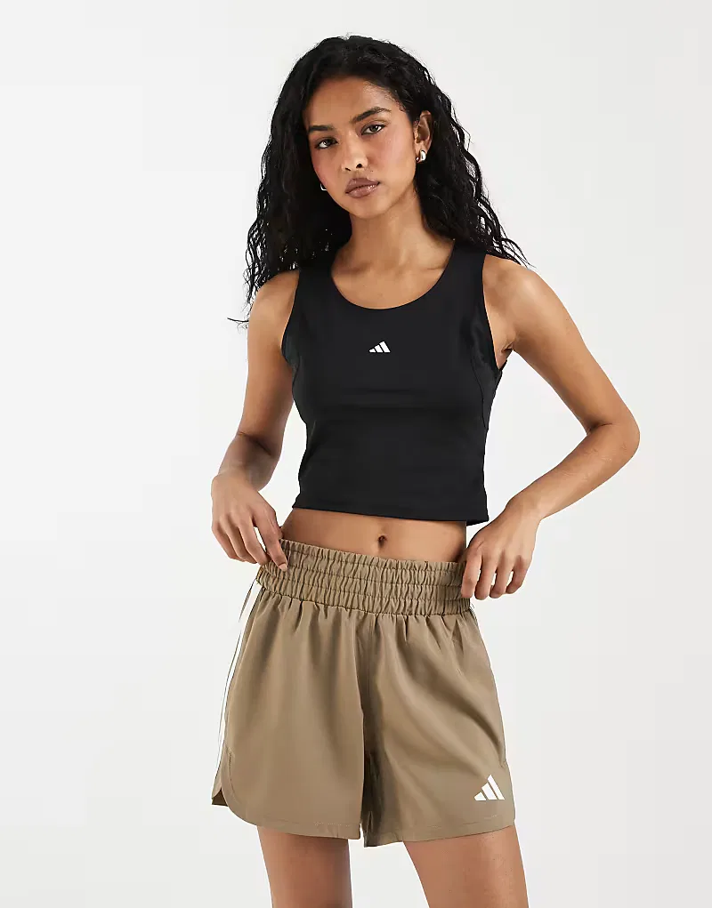 Тренировочные шорты Adidas Pacer с тремя полосками, коричневый