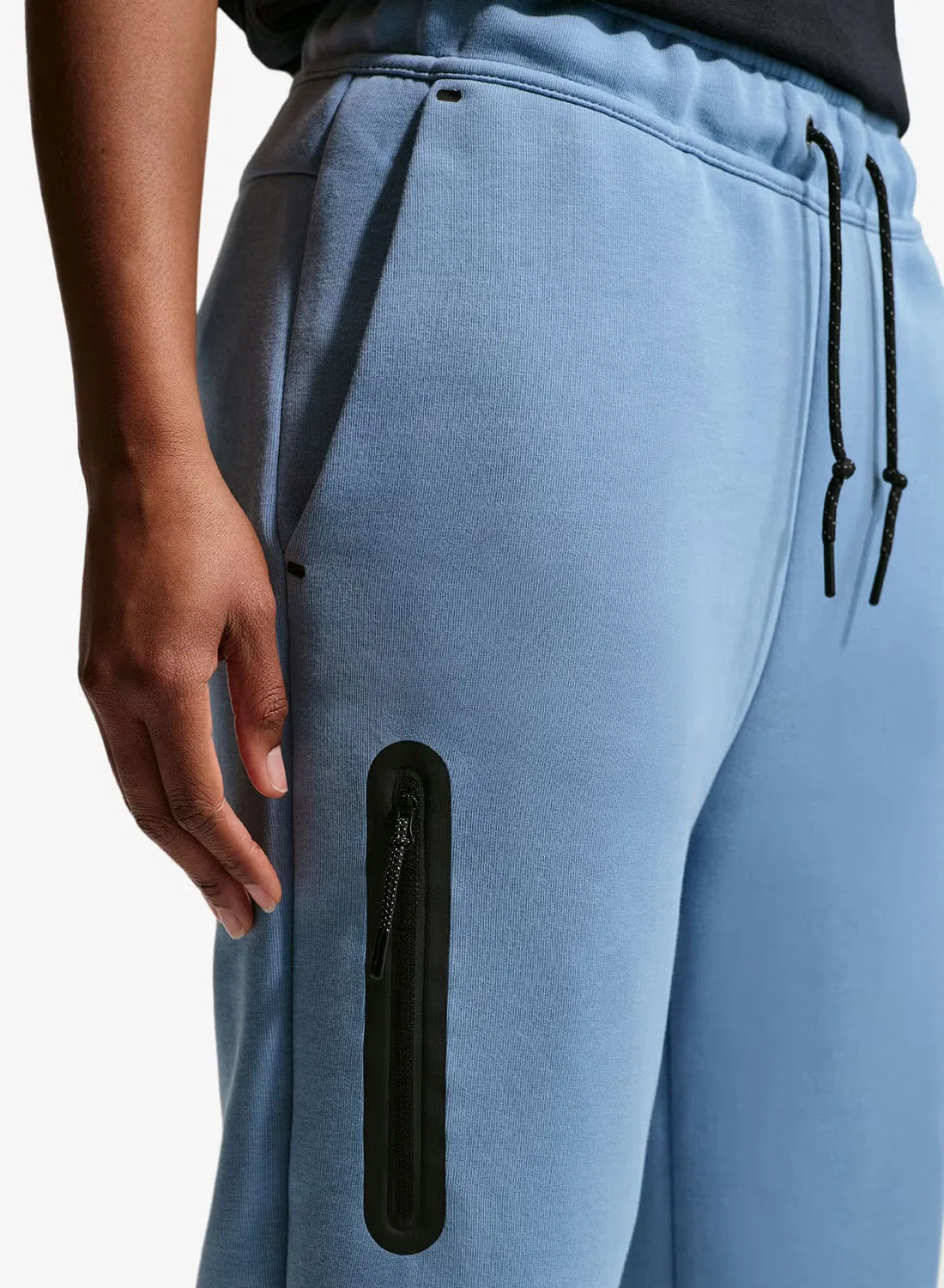 Леггинсы из футера Tech Fleece с завышенной посадкой Nike, синий — фото 3