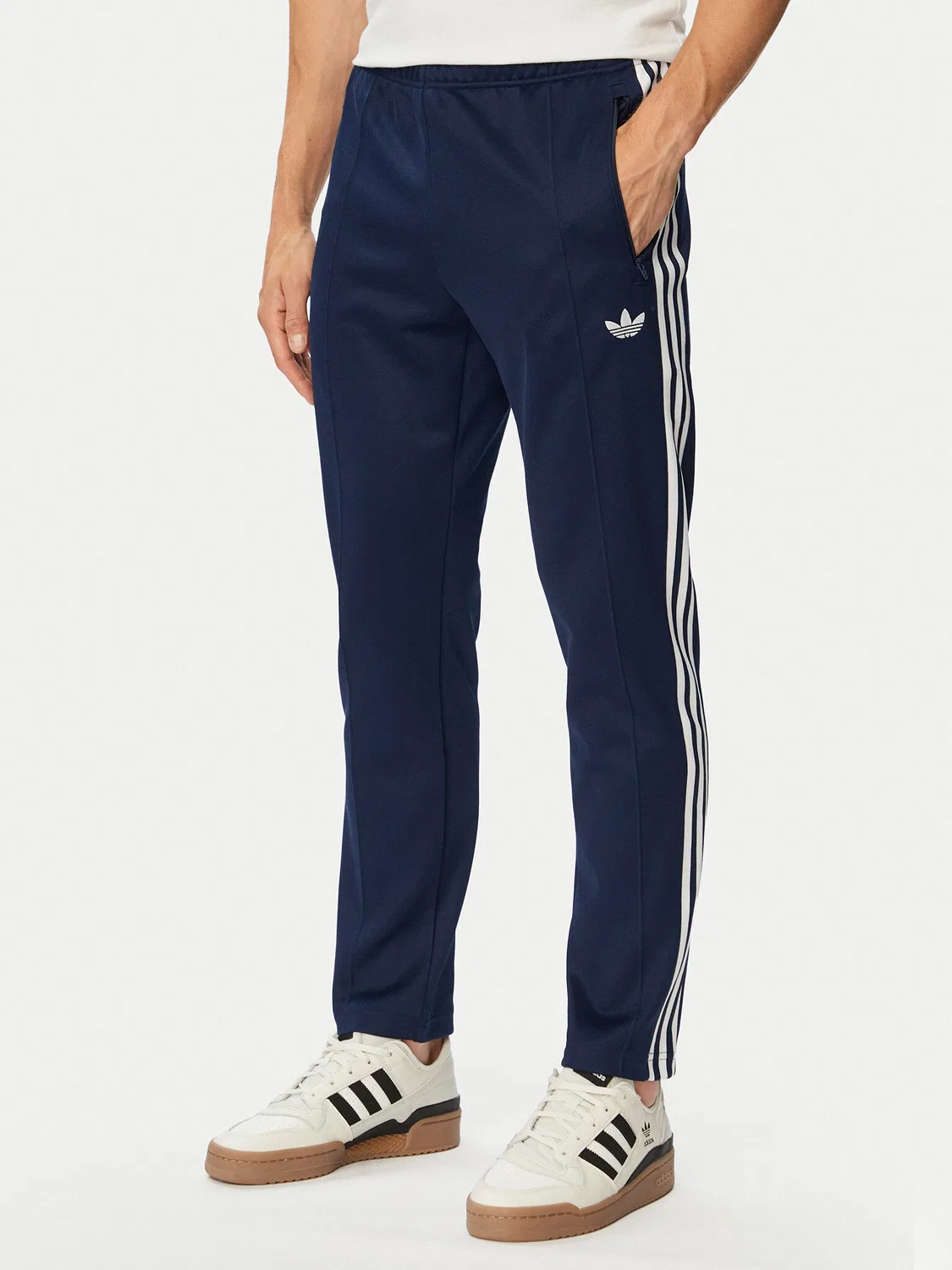 Мужские спортивные штаны стандартного кроя Beckenbauer Track Adidas, темно-синий