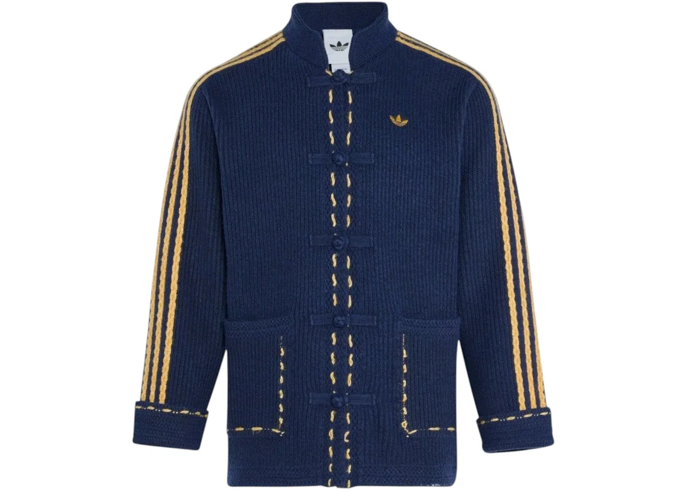 Мужская куртка из трикотажа с принтом Adidas New Year Knit Jacket (Asia Sizing), Navy