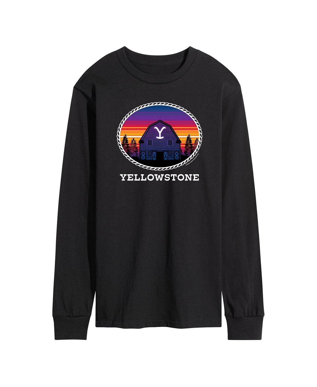

Мужская футболка с длинным рукавом yellowstone sunset barn AIRWAVES, черный