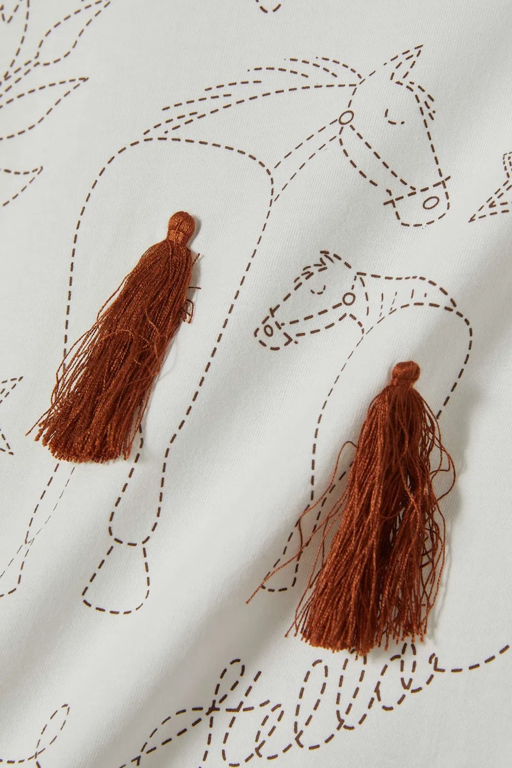 Футболка с бахромой Horse Tassel T-shirt Stella McCartney — фото 4