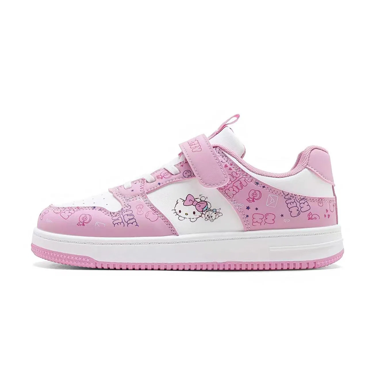 Детские кроссовки для скейтбординга White Pink Hello Kitty Sanrio