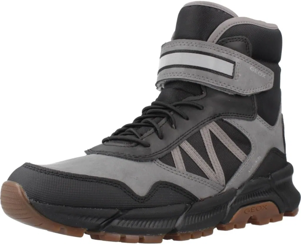 Детские ботинки для мальчиков Flexyper Plus 1 Geox, Grey Black