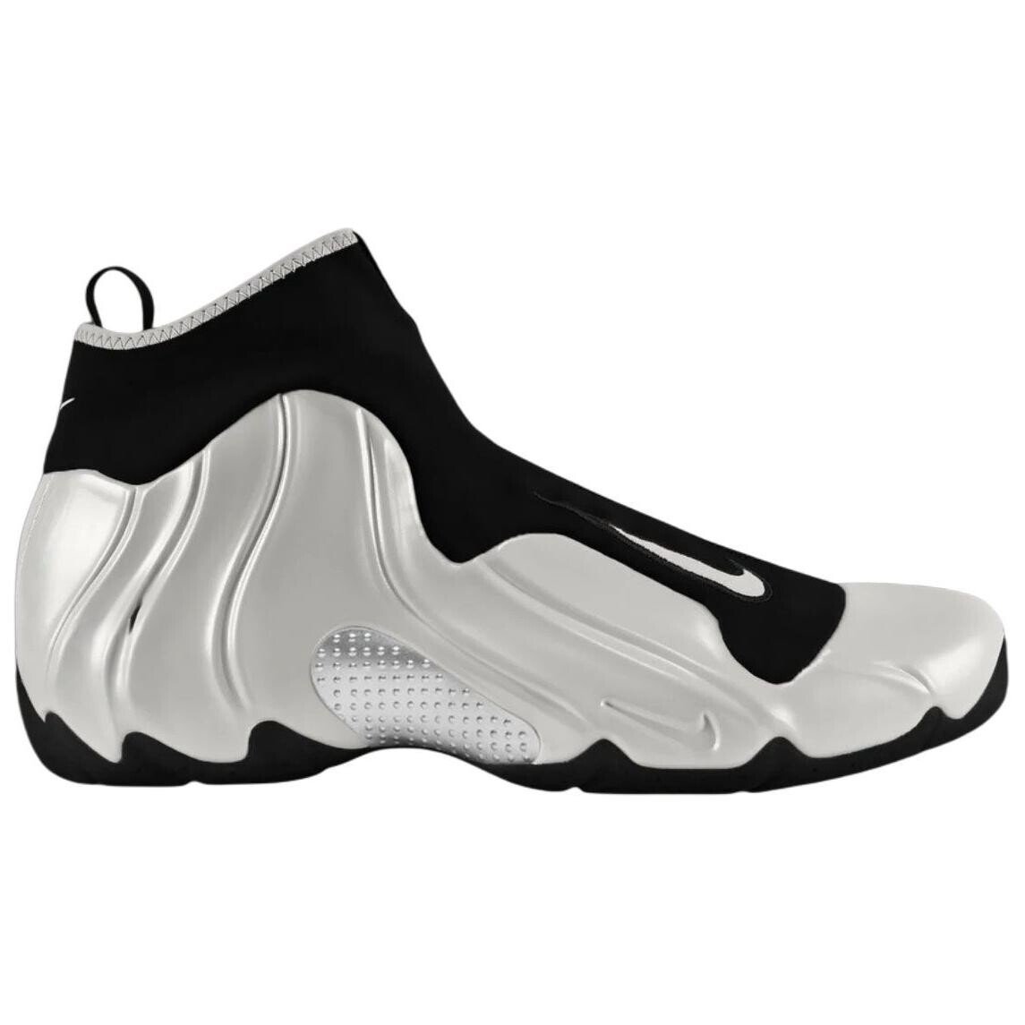 Кроссовки Nike Flightposite Vintage Basketball Shoes Men High-top Silver/Black, серебряный — фото 2