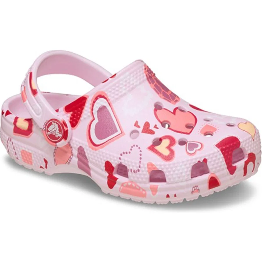 Детские спортивные шлепанцы Classic Vday Clog Crocs, Розовый — фото 4