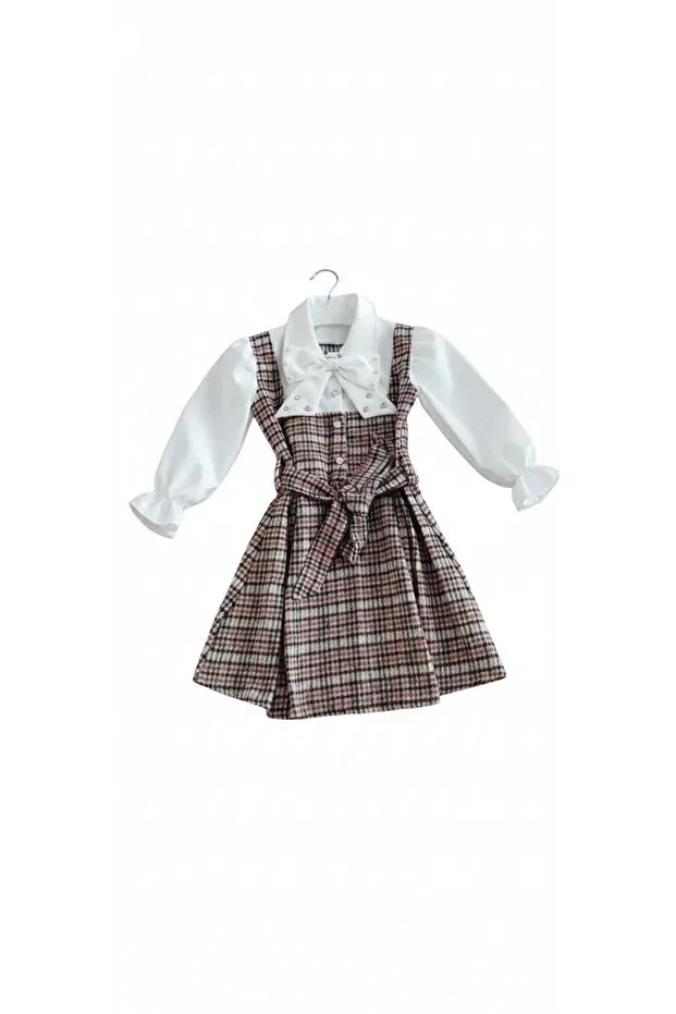 Детское платье для девочек с длинным рукавом Lina Baby Bloom, Brown — фото 2