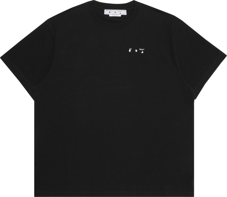 

Футболка Off-White Caravag Paint Over Short-Sleeve Tee 'Black', черный