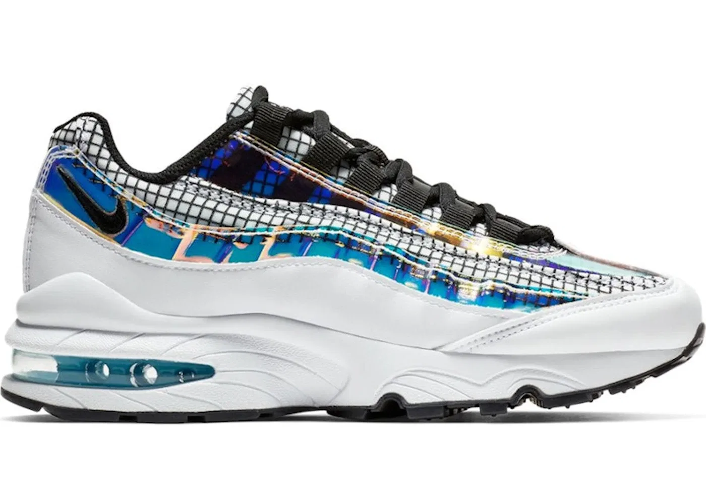Детские кроссовки Lifestyle Nike Air Max 95 LV8, White Blue Glaze Lime Blast Black