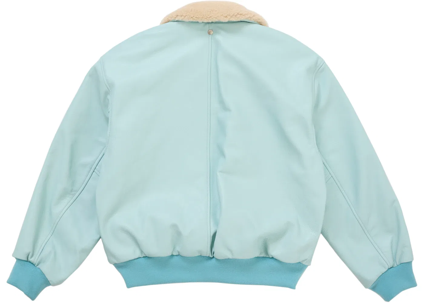 Мужская куртка-бомбер из овчины с мехом Light Blue Supreme, Light Blue — фото 3