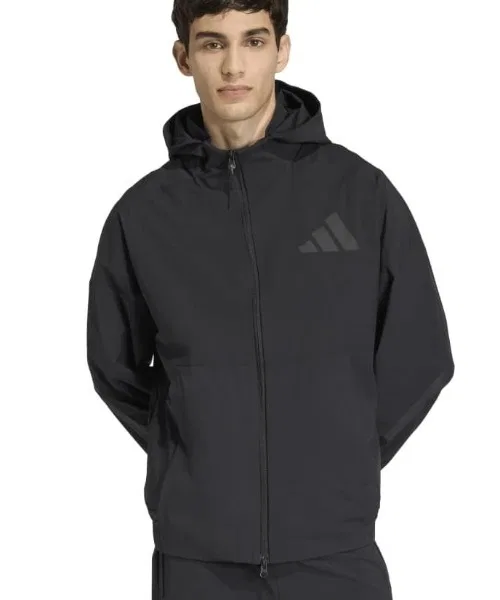 Мужской трек-топ из нейлона с капюшоном Z.N.E. Adidas, Black