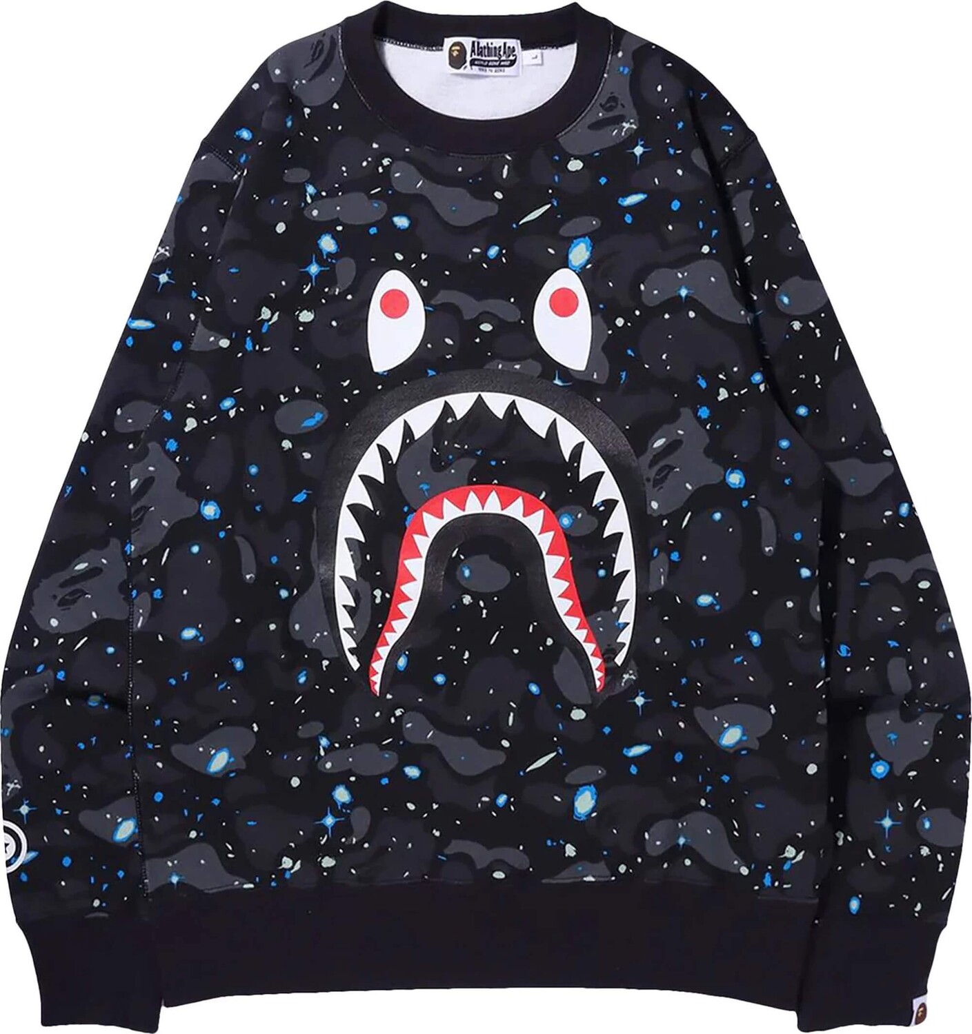 

Свитшот Bape Space Camo Shark Crewneck, черный
