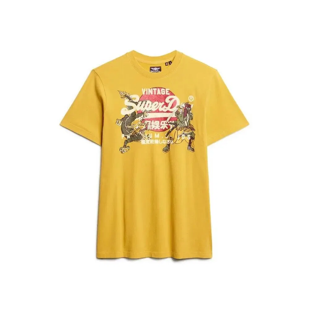 Мужская футболка с принтом Tokyo Superdry, Yellow