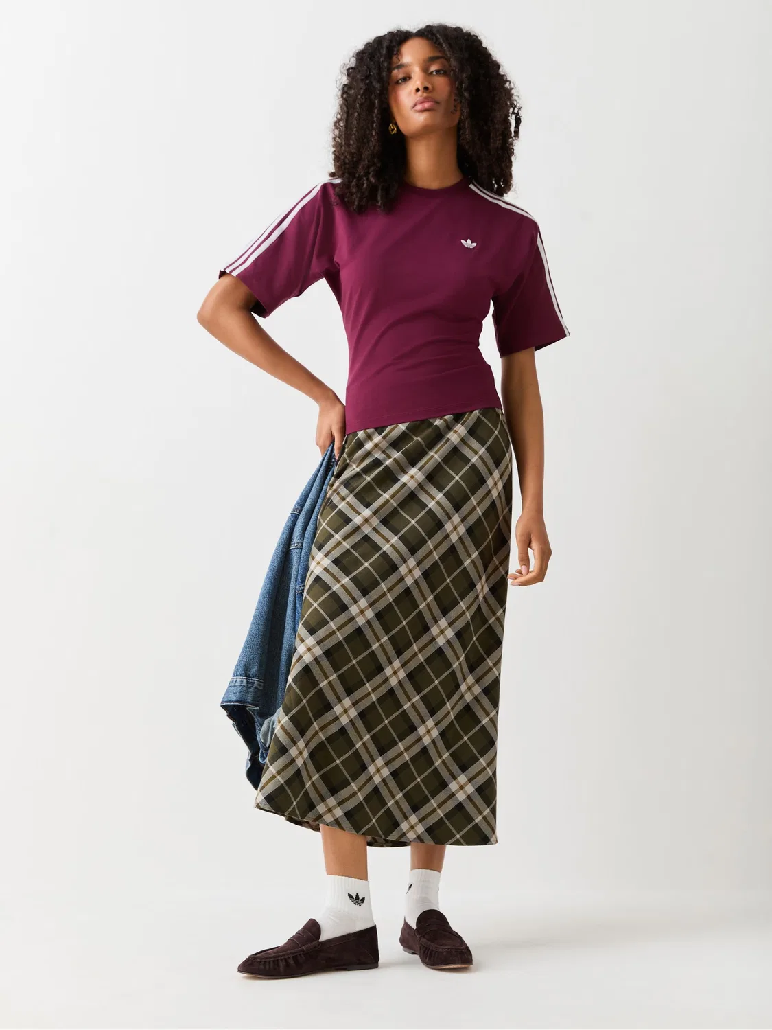 Футболка slim, adidas Originals, Burgundy Red/White — фото 2