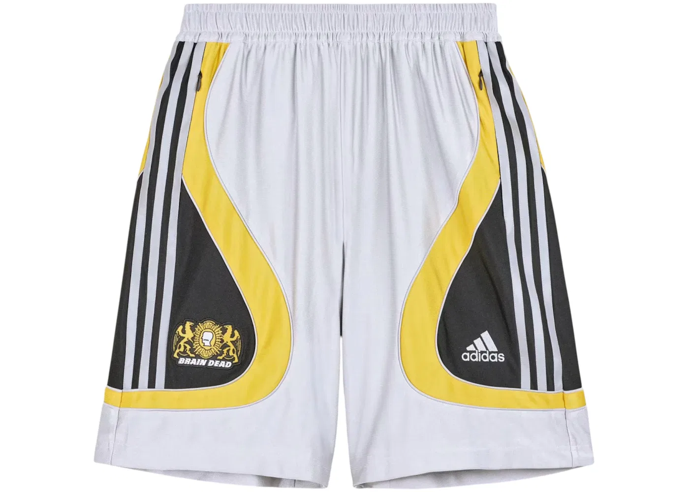 Мужские шорты с принтом Adidas x Brain Dead Shorts, Silver Metallic