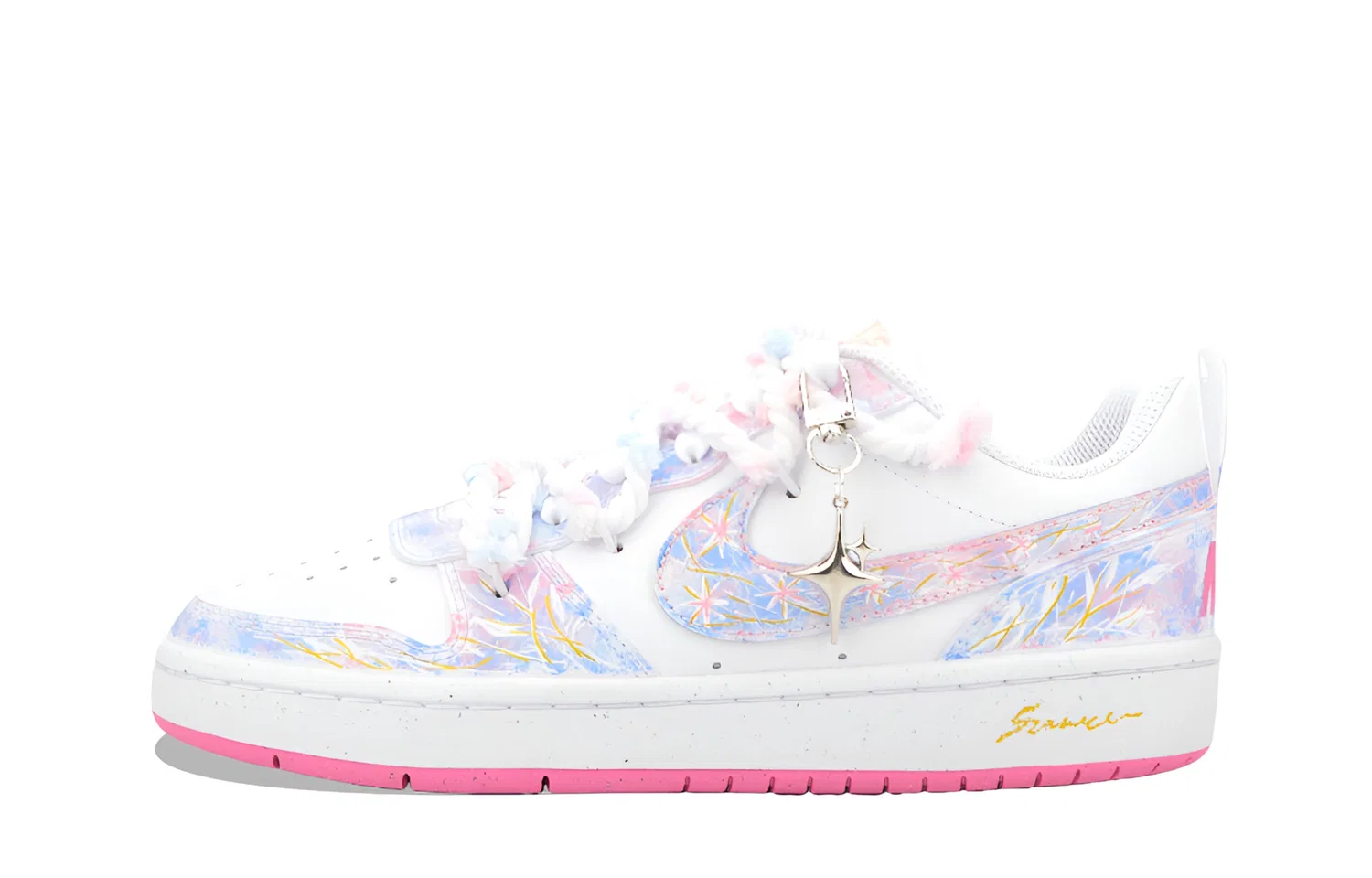 Детские кроссовки для скейтбординга с принтом Nike Court Borough 2, Pink — фото 3