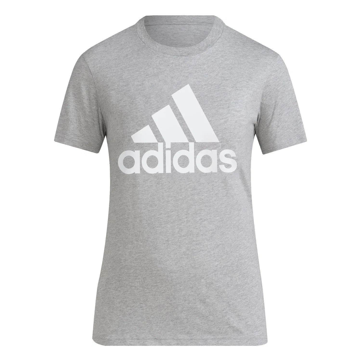 Женская футболка с логотипом Essentials Logo Tee adidas, Medium Grey Heather / White