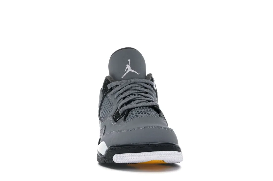 Детские кроссовки Lifestyle с сеткой Jordan 4 Retro, Cool Grey/Chrome-Dark Charcoal-Varsity Maize — фото 2