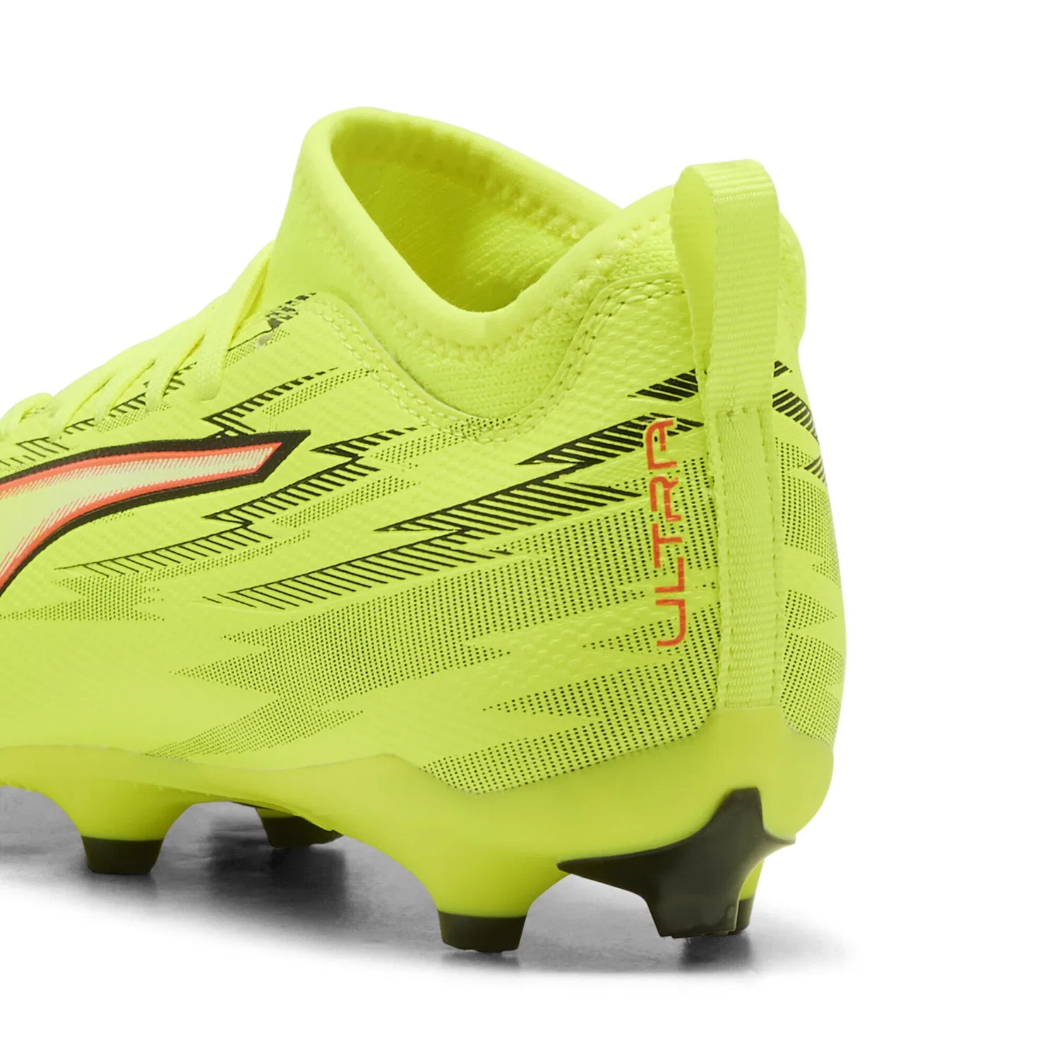 Детские футбольные бутсы ULTRA 6 MATCH FG/AG PUMA, Yellow Alert/Black/Glowing Red/Lime Squeeze — фото 2