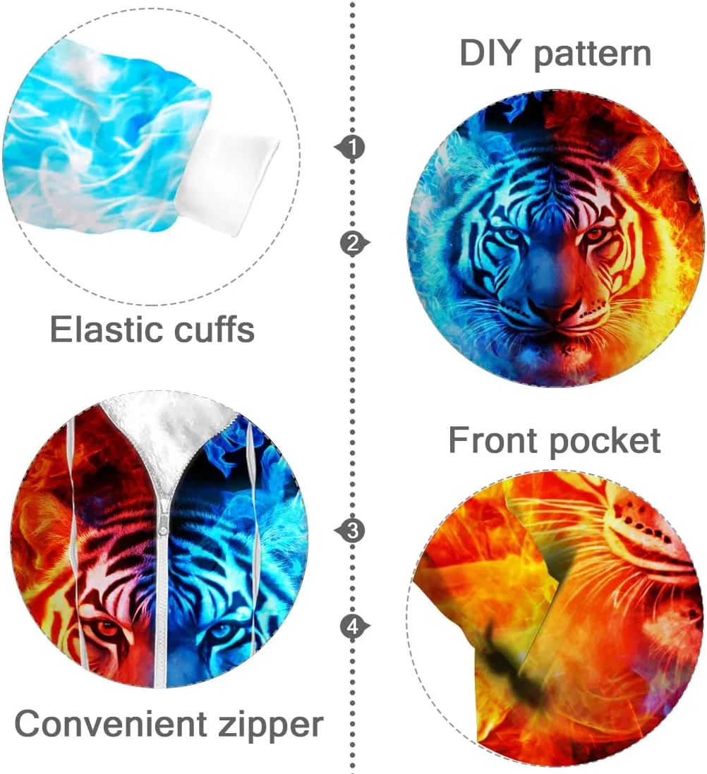 Мужское зимнее пальто с флисовой подкладкой, модель Fire Ice, Tiger Blue Red — фото 2