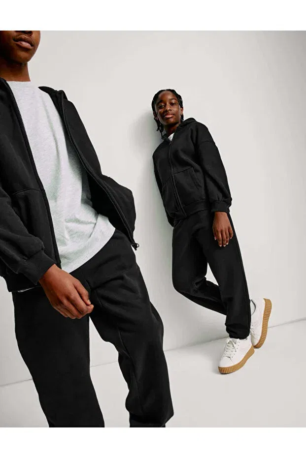 Детские спортивные штаны для мальчиков хлопковые Cotton jogger pants Marks & Spencer, Black — фото 3