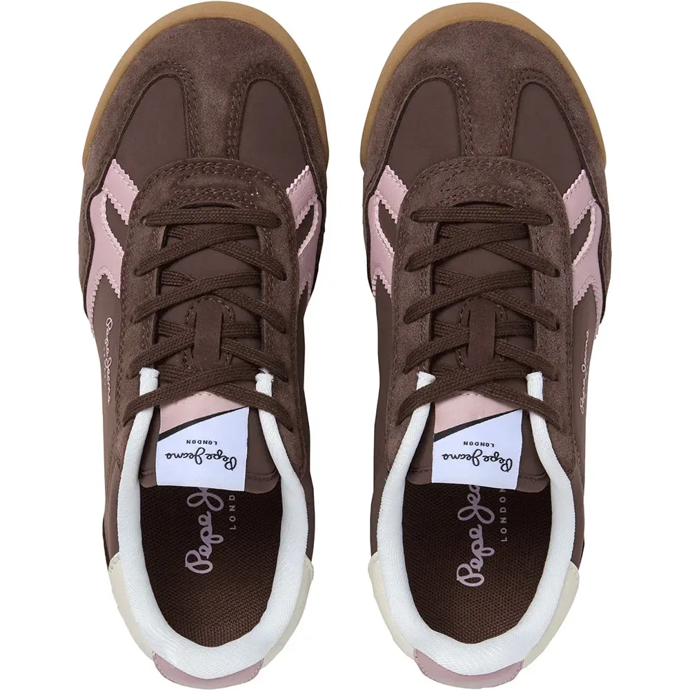Детские кроссовки для девочек Pepe jeans Vinnie Retro, Brown — фото 2