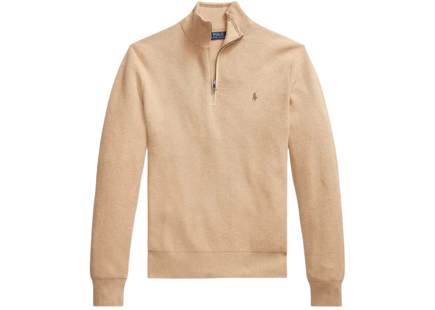 Мужской свитшот с длинным рукавом и молнией Polo Ralph Lauren, Camel Melange