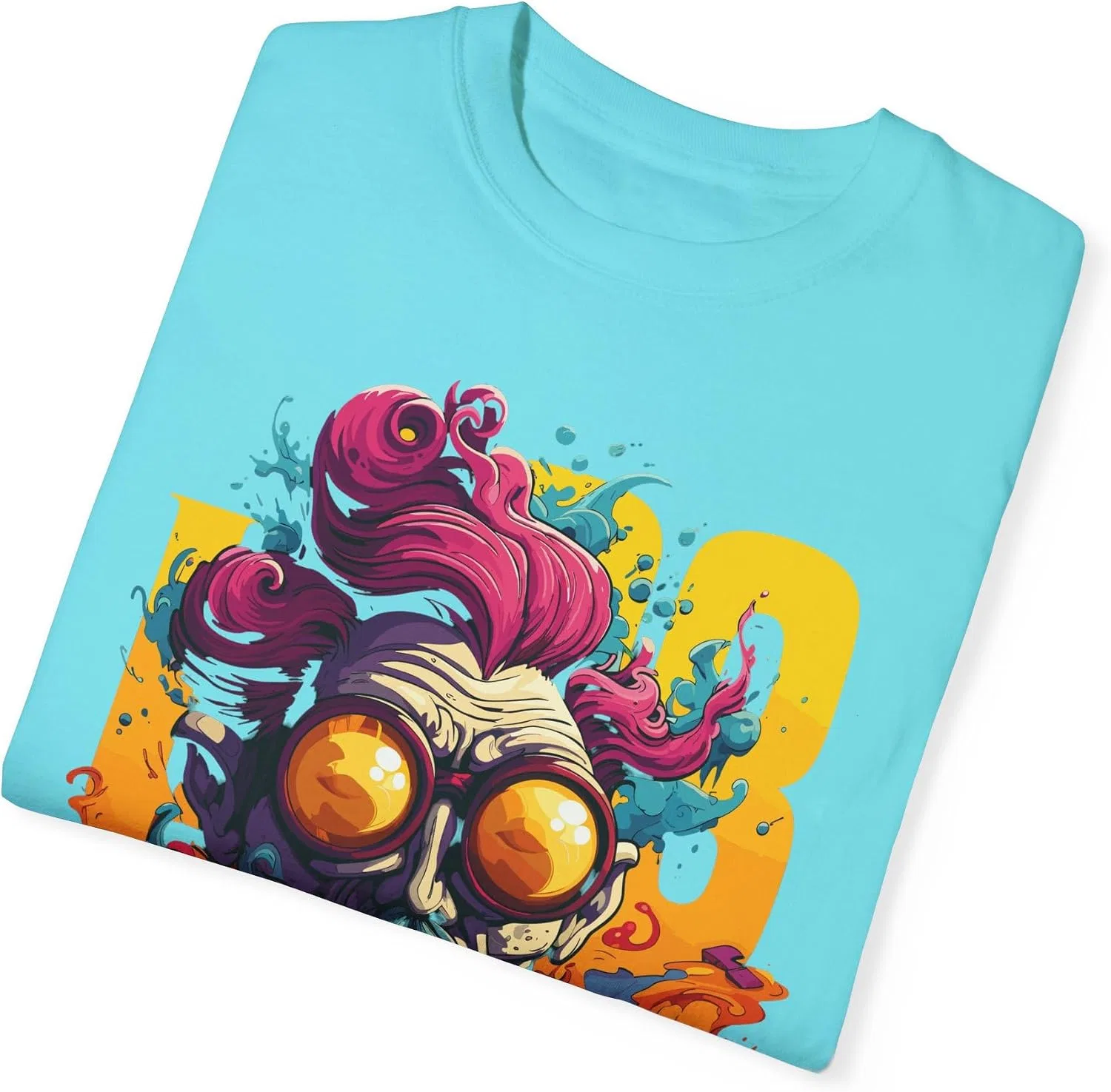 Унисекс футболка с графическим принтом Comfort Colors 1717, Lagoon Blue — фото 3