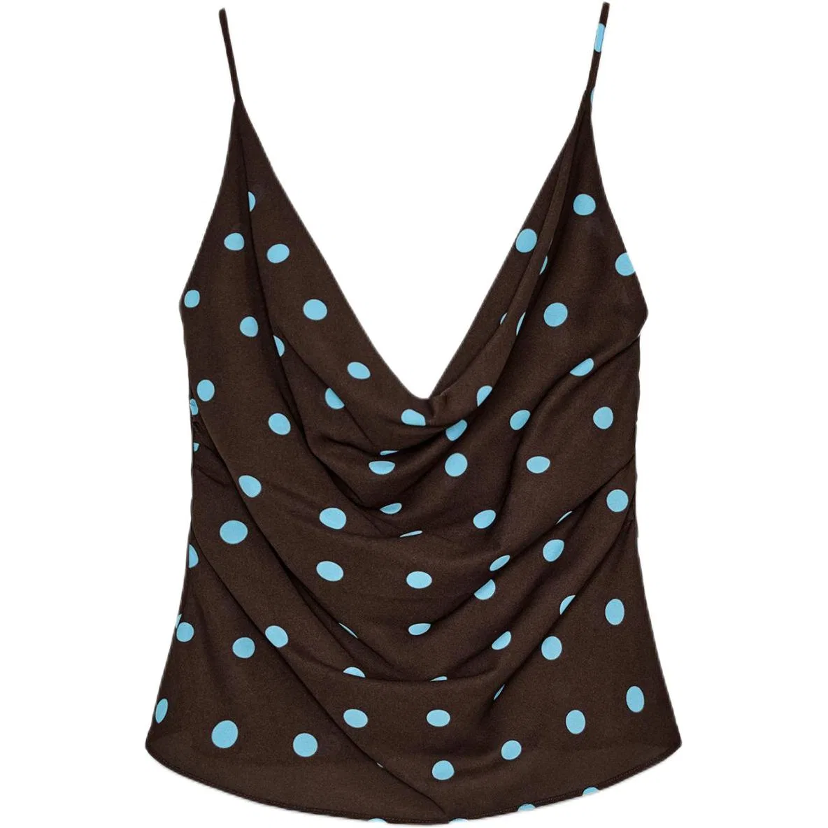 Женская майка на бретелях с принтом Brown Blue ZARA, Brown Blue