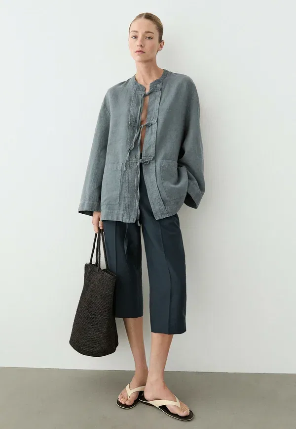 Блуза свободного кроя Blouse Massimo Dutti, синий