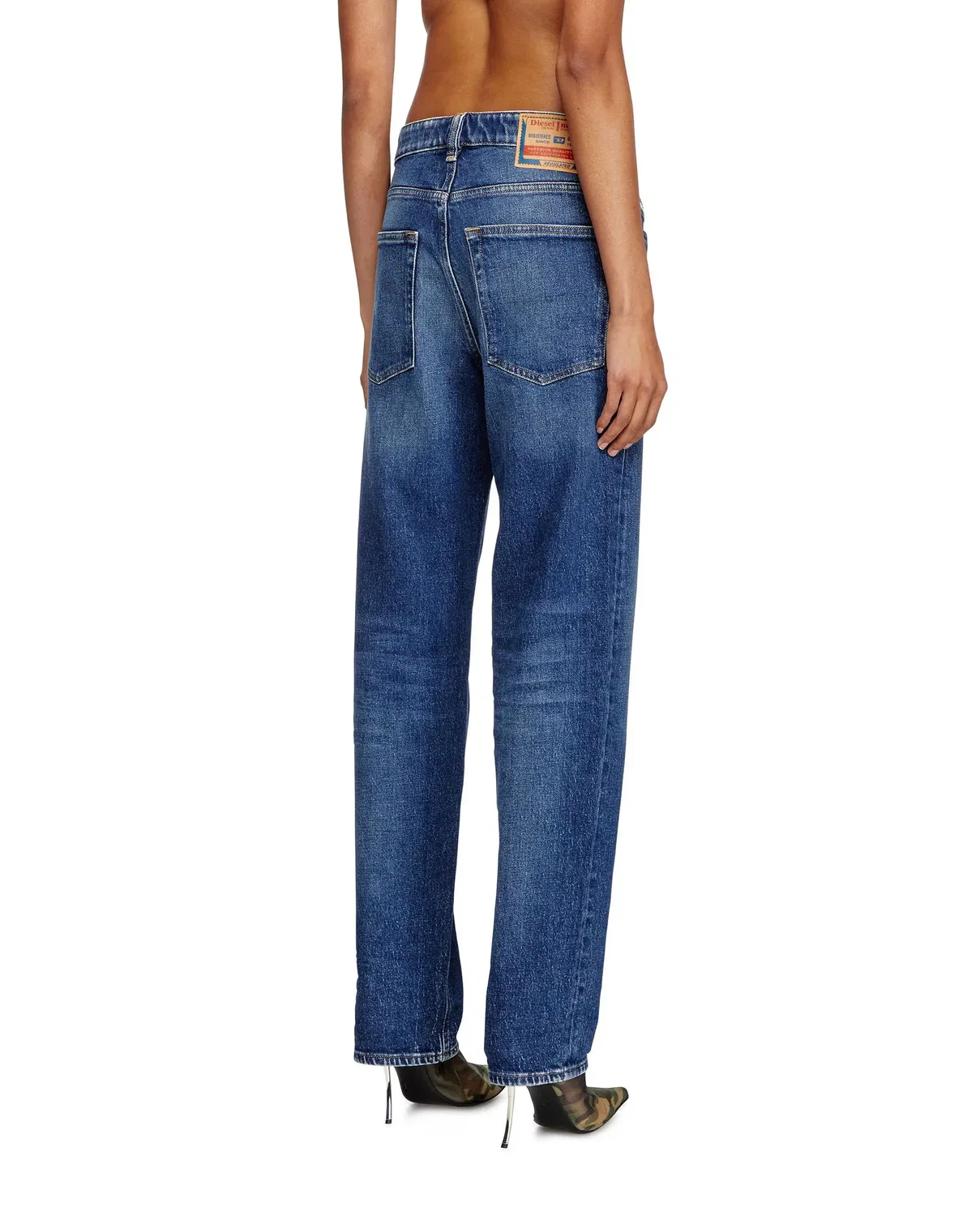 Женские джинсы прямого кроя с низкой посадкой Diesel, Azul Denim — фото 2