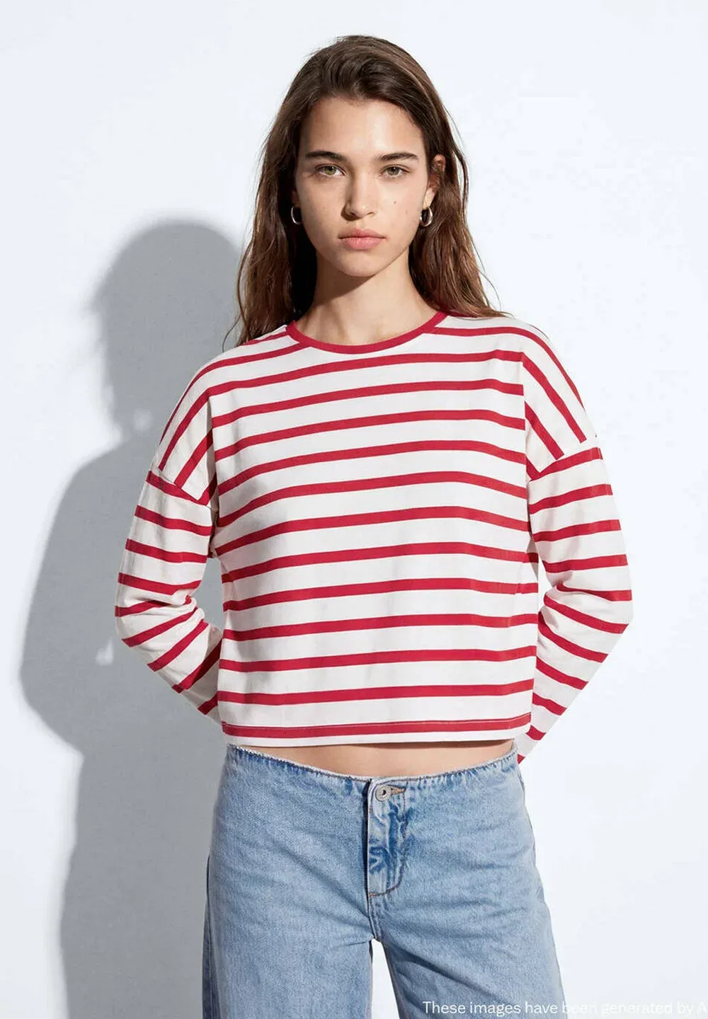 Подростковая футболка с длинными рукавами Mango Kids, Red