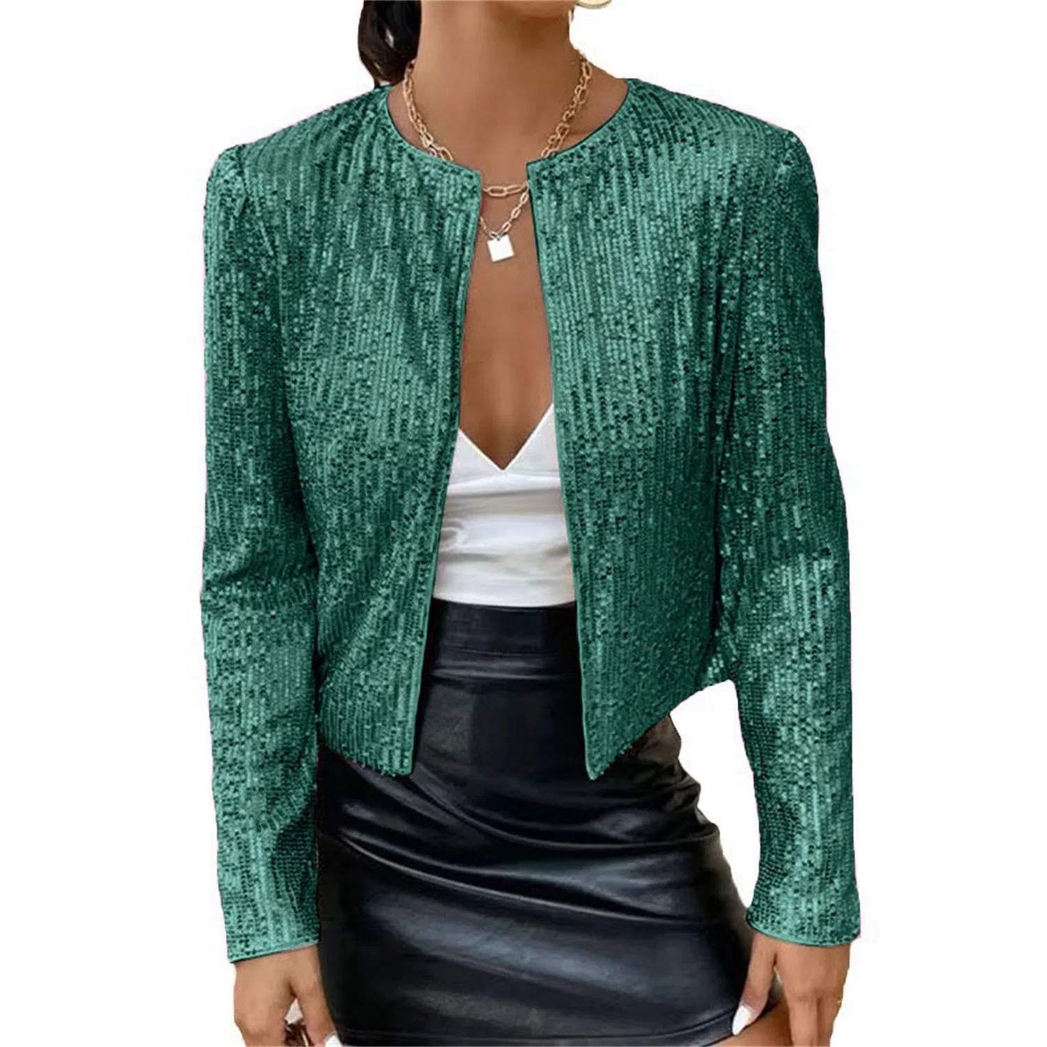 Женская куртка с пайетками bomber, 21