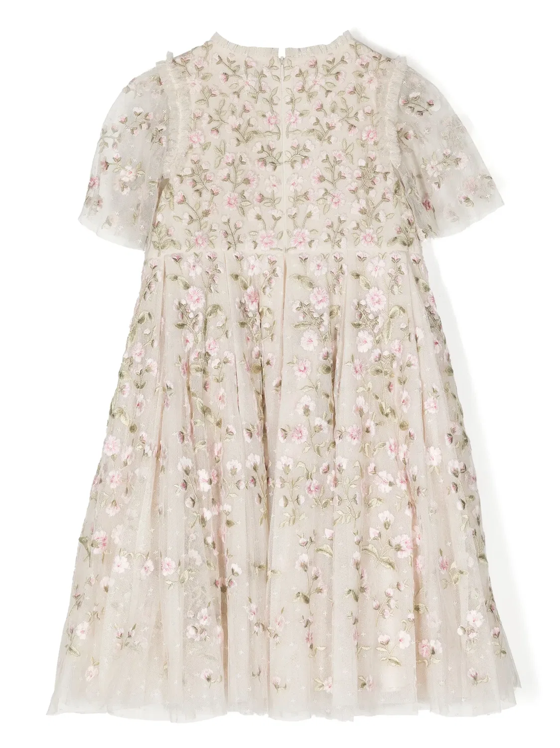 Платье с вышивкой цветов Posy Pirouette Needle & Thread, нейтральные — фото 3