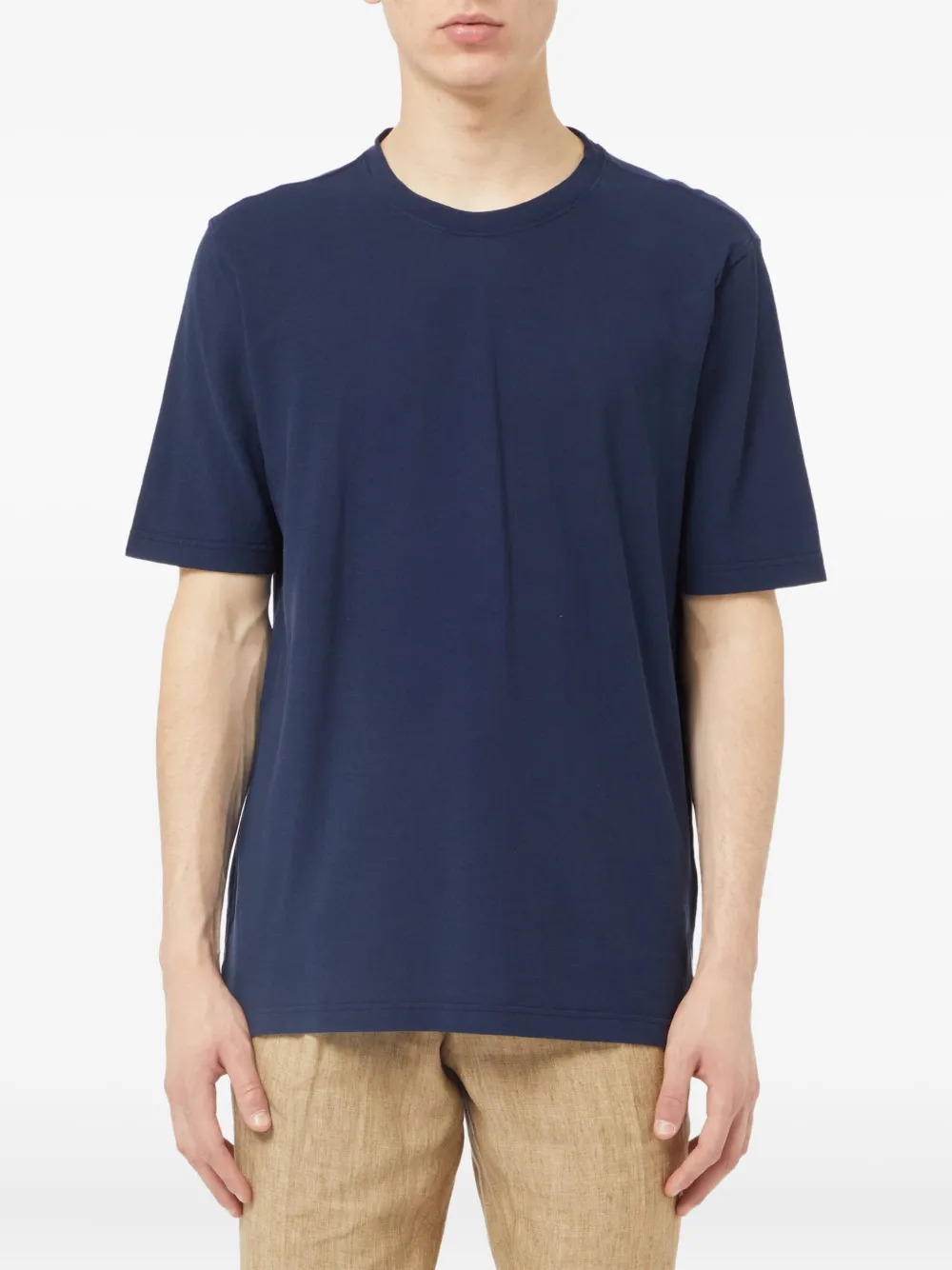 

Хлопковая футболка с круглым вырезом Gran Sasso, синий