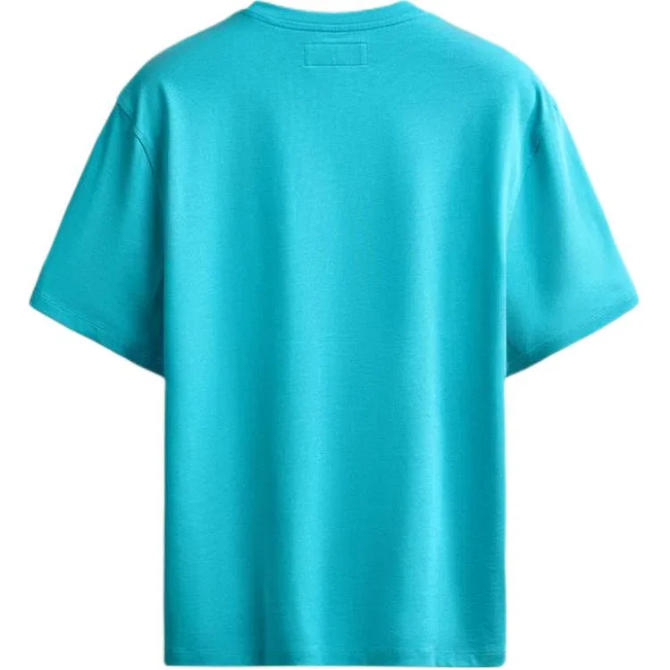 Мужская футболка с круглым вырезом Medium Blue Green ZARA, Medium Blue Green — фото 3