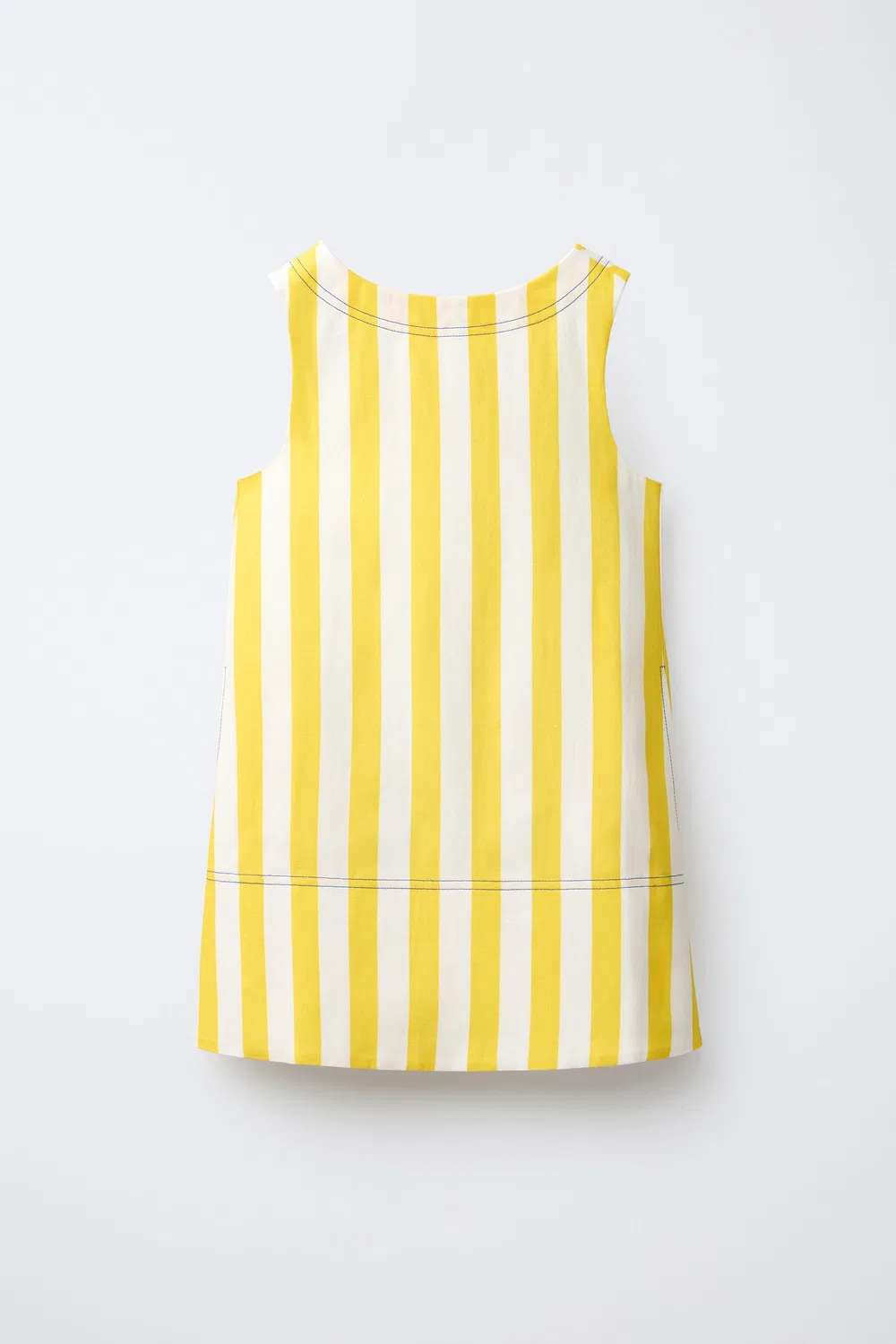 Платье в полоску с контрастной строчкой. ZARA, Printed