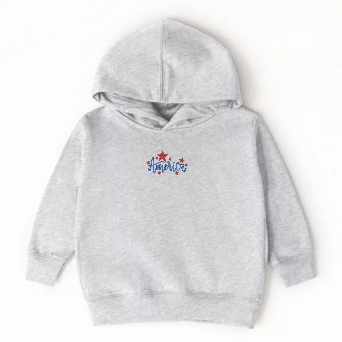 Детская худи с принтом Embroidered America Stars The Juniper Shop, Heather Grey