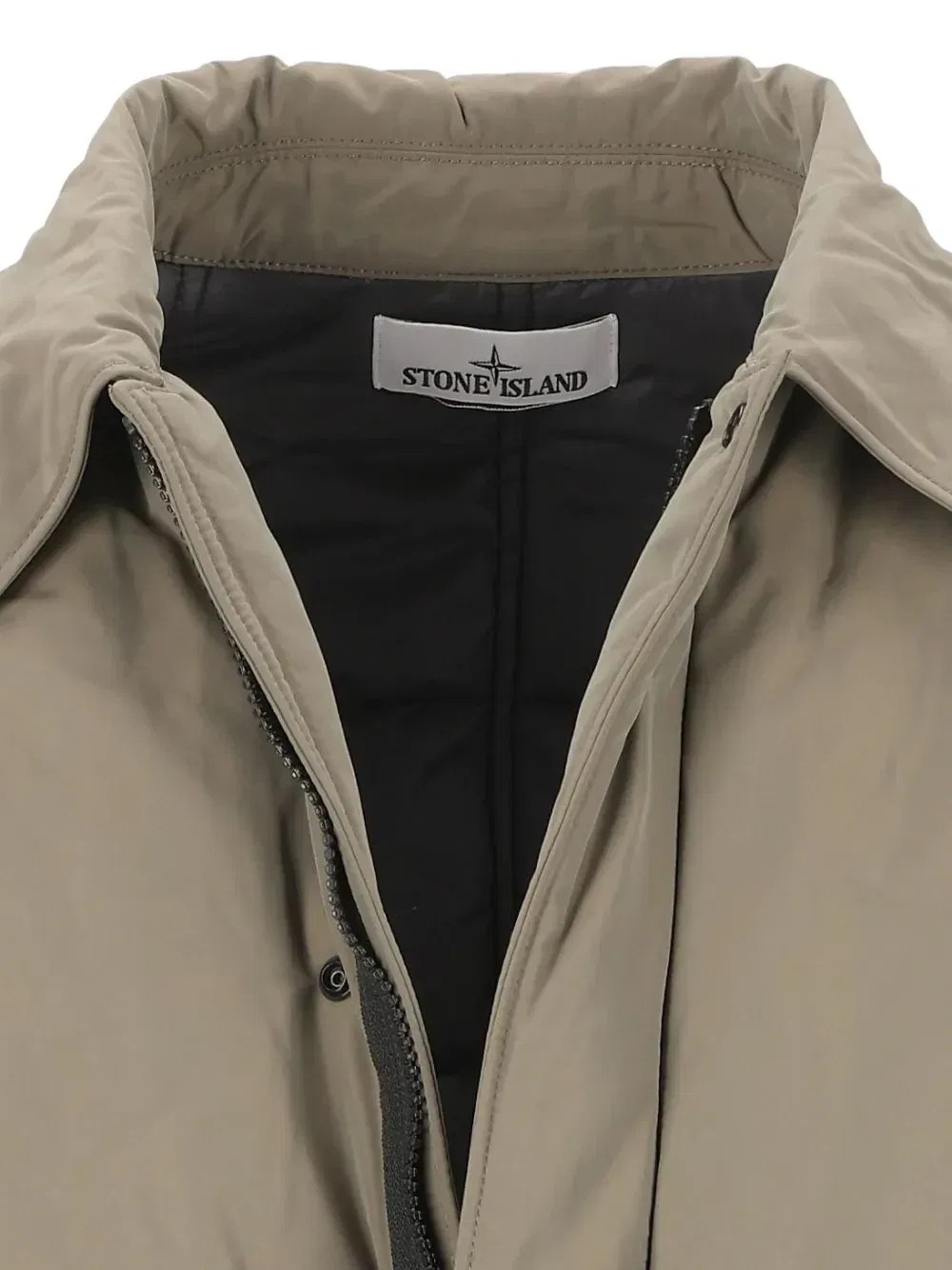 Пальто из микротвиля с утеплителем 7100002 Stone Island, бежевый — фото 4