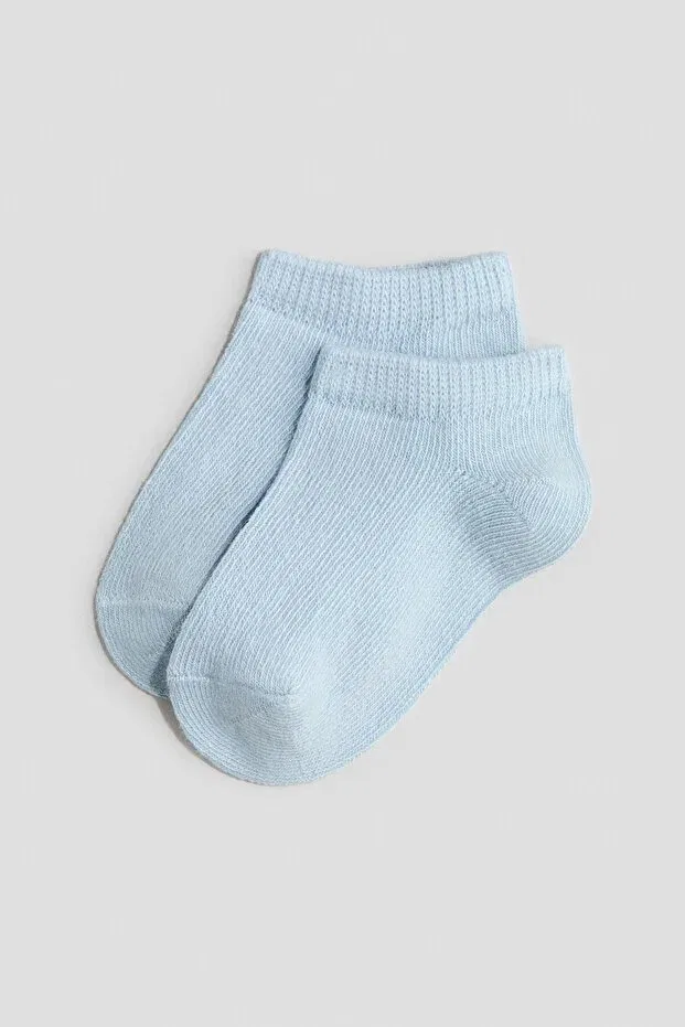 Детские носки для новорожденных хлопковые 10 пар H&M, Navy Blue/Light Blue — фото 3