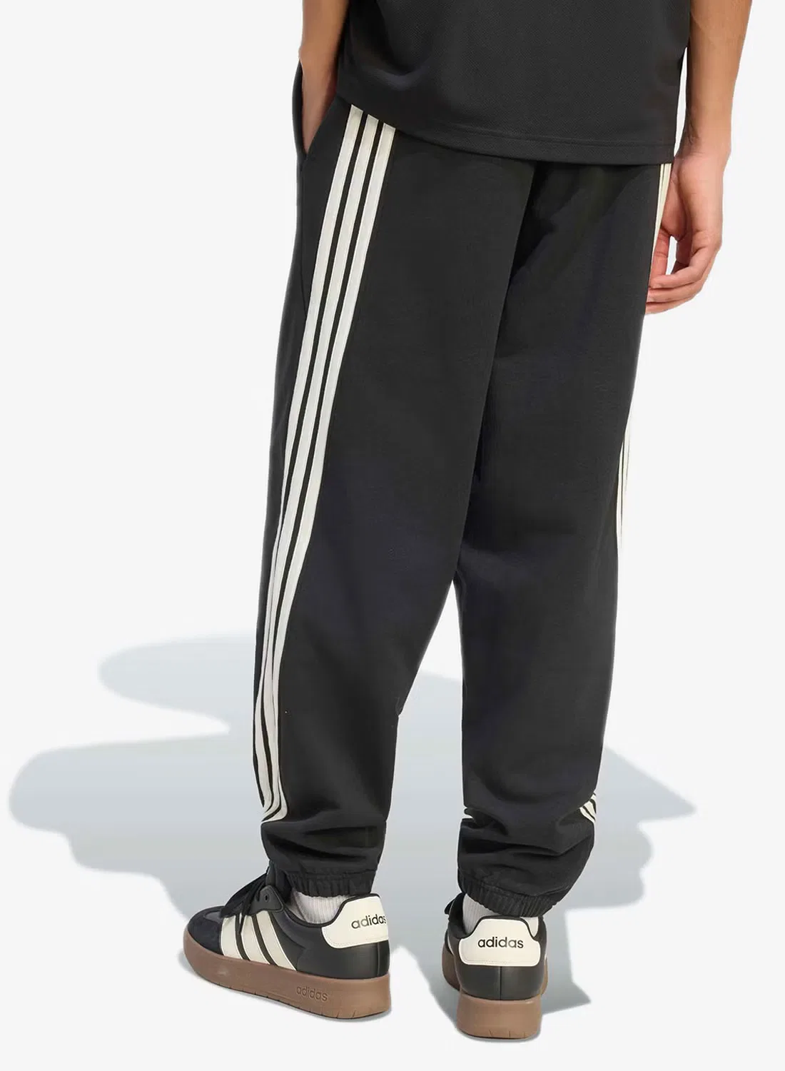 Брюки спортивные с манжетами 3-Stripes Adidas, черный — фото 2