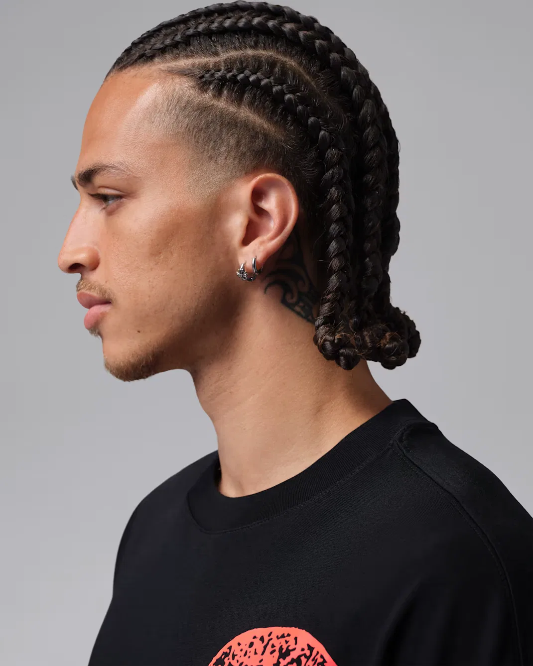 Мужская футболка Dri-FIT с графическим принтом Jordan Sport, Black/Hot Punch — фото 3