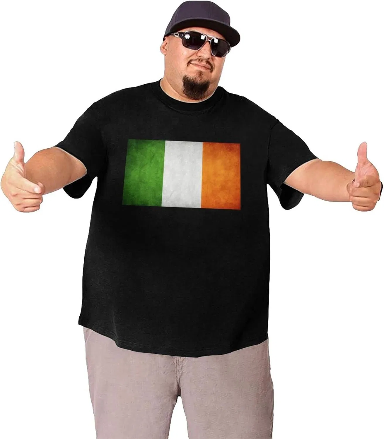 Мужская футболка с графическим принтом Regular Fit, Irish Flag — фото 3