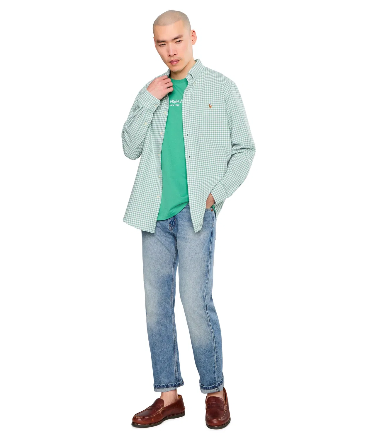Классическая футболка с логотипом Polo Ralph Lauren, Raft Green — фото 2