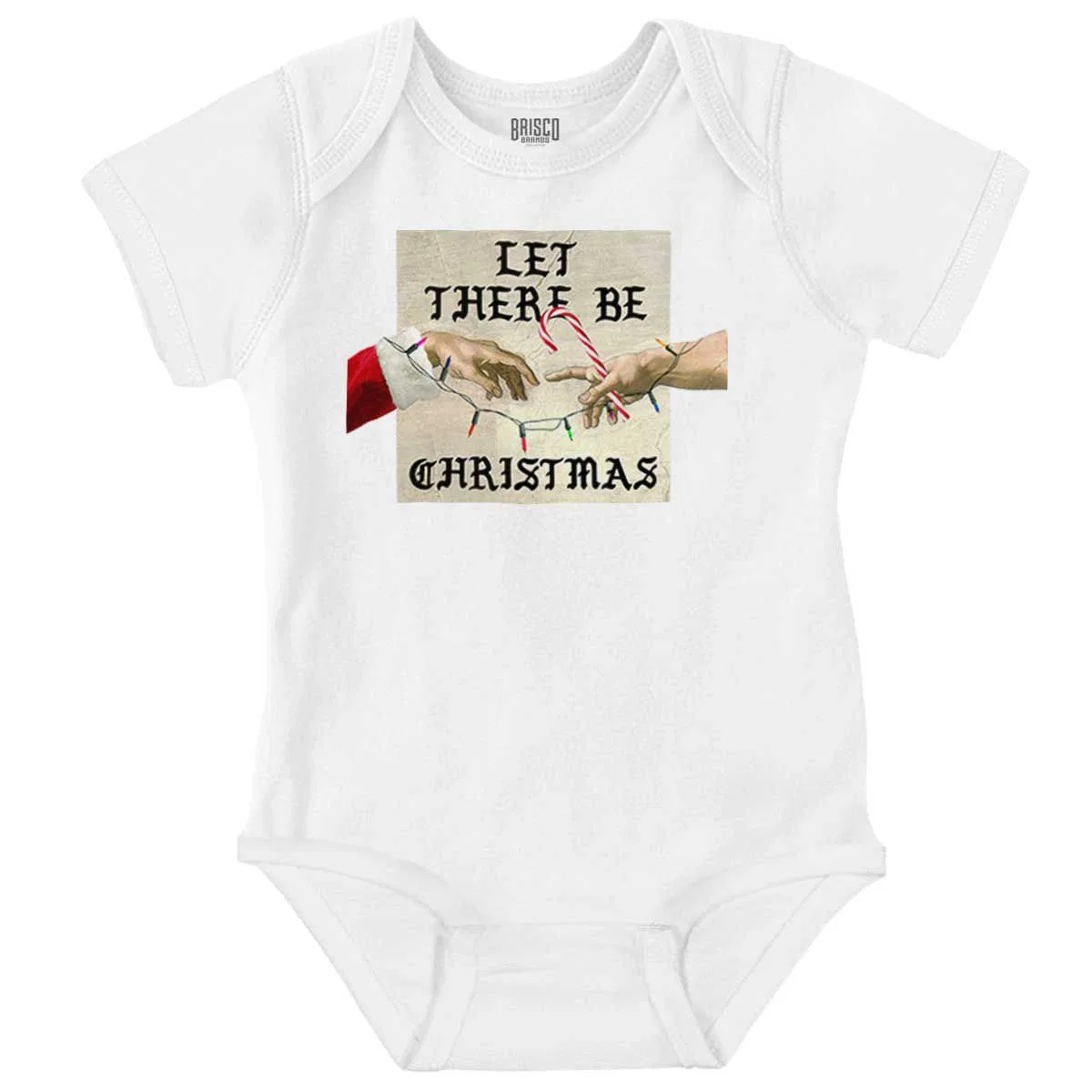 Детское боди-комбинезон для мальчиков с принтом Let There Be Christmas Modern Art Brisco Brands, White