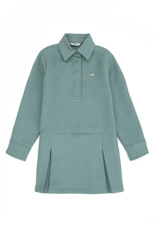 Детское платье для девочек с длинным рукавом Girl'S mint woven dress 50272711 -vr090 U.S. Polo Assn., 992423 — фото 3