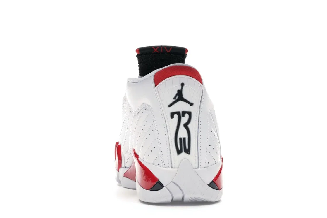 Детские кроссовки Lifestyle с принтом Jordan 14 Retro Jordan, White/Black-Varsity Red-Metallic Silver — фото 4