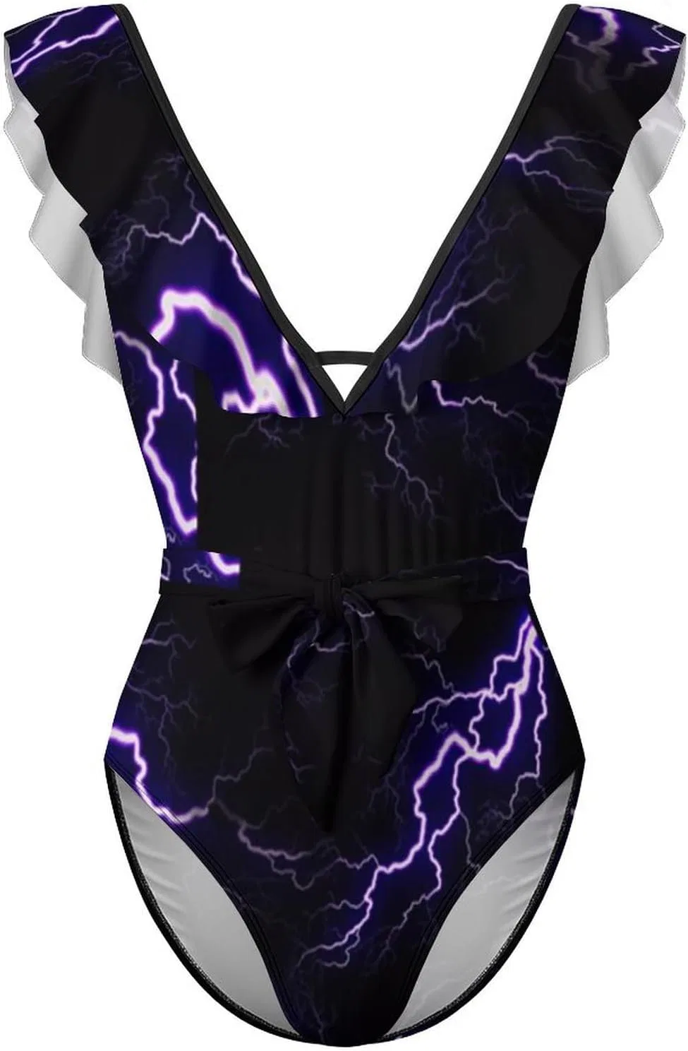 Женский слитный купальник с змеиным принтом, Purple Lightning — фото 4
